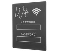 SUPVOX Acrylic Wifi Password Sign Board for Home Office and Restaurant, Black Wifi Pattern Password Reminder, Guest Room Essentials without Pedestal, Small Tabletop Display