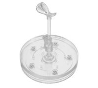 SUPVOX Adjustable Acrylic Mini Doll Holder with Rotation Clear Doll Display Stand Rack for Collectible Action Figures Transparent Adjustable Height Support for Miniature Figurines