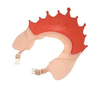 SUPVOX Adjustable Baby Shower Hat in Red with Softer Edges, Pp and TPE Material, Prevents Shampoo and Water Touching Face, Hair Washing Shield for Toddlers and Boys Bath Time