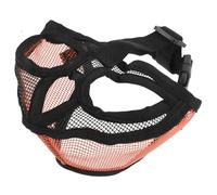 SUPVOX Adjustable Breathable Mesh Dog Muzzle Anti-bite Cover with Neck Strap for Bulldogs Pugs and Breeds Lightweight Soft Anti-bark Mouth Protector for Chewing and Barking Control
