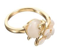 SUPVOX Adjustable Cat’s Eye Fox Open Ring with Rhinestones, Women’s Animal Jewelry Statement, Fashion Hip-hop Style Accessory for Daily Wear