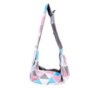 SUPVOX Adjustable Colorful Triangle Reptile Sling Bag Breathable Polyester Outdoor Pet Carrier for Bearded Dragon Lizard and Security