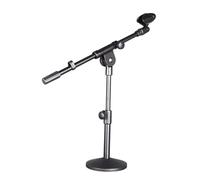 SUPVOX Adjustable Desktop Microphone Stand with Rotatable Holder Metal Round Base Mic Support for Home Stage and Conference Use Quiet Stable Non Slip Design