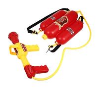 SUPVOX Adjustable Fireman Backpack Water Shooter for Portable Water Sprayer Outdoor for Summer Beach Backyard Pool Safe and Easy to Carry with Adjustable Straps Red Firefighter