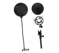SUPVOX Adjustable Professional Microphone Metal Stand with Shock Mount and Large Pop Filter for Stable Desktop Use for Broadcasting Streaming and Audio Recording Studios