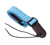 SUPVOX Adjustable Pure Cotton Ukulele Strap with Leather Ends High Strength Material for Comfortable Standing Play Suitable for Adult Ukulele Players Blue