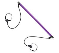 SUPVOX Adjustable Resistance Fitness Bar with Bands for Pilates Home Workouts Compact Purple Exercise Stick for Body Shaping and Toning Women