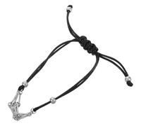 SUPVOX Adjustable Rope Bracelet for Men with Metal Crystal Cage Pendant, Natural Raw Stone Holder Macrame Jewelry, Vintage Stone Cage Wristband for Casual Wear