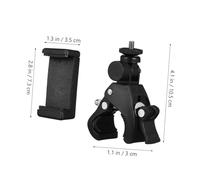 SUPVOX Adjustable Rotatable Mic Stand Phone Holder Clamp Secure Fit for Various Phones Black Microphone Arm Stand Accessory for Musicians Podcasters and Bike Handlebar Recording