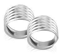 SUPVOX Adjustable Silver Bohemian Women’s Rings Set, 2 Pieces Open Thumb Rings Metal Finger Jewelry for Teens and Ladies