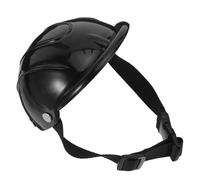 SUPVOX Adjustable Small Dog Helmet with Sturdy Hard Plastic Construction Windproof Outdoor Pet Helmet for Motorcycle Bike and Adventure Activities Black Protective Hat with Secure Strap