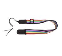 SUPVOX Adjustable Ukulele Shoulder Strap with Dark Rainbow Pattern Comfortable Fabric Design for Adults Beginners Stable Fit for Soprano Concert Tenor Ukuleles