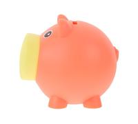 SUPVOX Adorable Pig Shape Coin Storage Box Orange Plastic Money Holder Cute Saving Pot for Gift Desktop Decoration Enhances Financial Management Skills