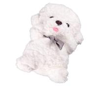 SUPVOX Adorable Plush Stuffed Dog Soft Simulation White Bichon Frise Doll Cuddly Puppy Plushie for Home Decor Wear Resistant Animal Plush for Birthday and