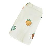 SUPVOX Adorable Strawberry Printed Cat Shirt Breathable Pet Apparel for Cats Puppies Comfortable Fit for Spring Summer Activities Stylish Eye Catching Design for Indoor Outdoor Use