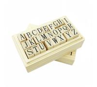 SUPVOX Alphabet Stamps Wooden ABC Stamps Letters Rubber for Scrapbooking Crafts Cards Making Envelopes Invitations