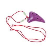 SUPVOX Alto C Ocarina Musical Instrument, 6 Hole Beginner Ocarina in Purple Dolomite with Lanyard, Easy to Learn Folk Wind Instrument for Beginners Random Color