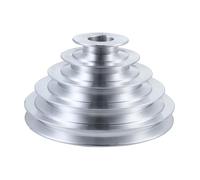 SUPVOX Aluminum A Type Pagoda Pulley Wheel Step Pulley for Motor Shaft Drive Timing Belt Compatible Silver