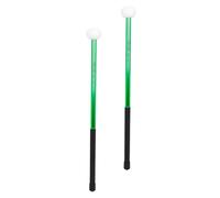 SUPVOX Aluminum Alloy Felt Head Drumsticks Green Percussion Drumsticks for Timpani Marching Drum Practice and Performance