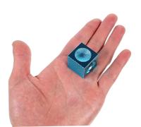 SUPVOX Aluminum Alloy Pool Cue Tip Shaper Square Grinder Multifunctional Cue Repair Tool for American Snooker and Billiards Portable Lightweight Needle Design in Blue for Precise