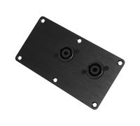 SUPVOX Aluminum Alloy Speaker Jack Plate Dual Xlr Audio Terminal Panel for Stage Sound Systems Flexible Installation for Compact to Large-scale Audio Projects Signal Integrity Assurance