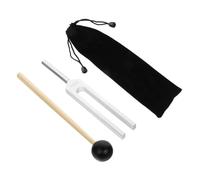 SUPVOX Aluminum Alloy Tuning Fork with Hammer Silver Medical Healing Instrument for Sound Therapy Guitar Pitch and Chakra Meditation
