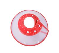 SUPVOX Anti-Bite Soft Edge Pet Collar for Dogs and Puppies, Red Elizabethan Circular Neck Protection Collar Size S, Veterinary Post-Surgery Protective Pet Neckwear