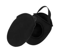 SUPVOX Anti-skid Warm Riding Shoe Covers with Elastic Extension and Non-slip Sole Windproof Half Overshoes for Outdoor Cycling Winter Protection Black