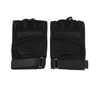 SUPVOX Anti-Slip Shock-Absorb Half-Finger Cycling Gloves for Men, Sturdy Outdoor Workout Mittens for Professional Riding, 2Pcs Black L Sport Gloves for Bike and Fitness