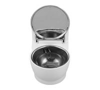 SUPVOX Anti-spill Animal Water Dispenser Cat Water Fountain Space-saving Design Novel Appearance Stainless Steel Abs Hanging Toilet Shaped Fountain for Small Homes Cats and Dogs