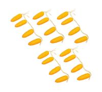 SUPVOX Artificial Corn Strings 5pcs Farmhouse Decor Yellow Simulation Vegetable Pendant for Home Kitchen Photography Props and Autumn Decoration