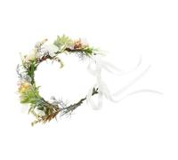 SUPVOX Artificial Flower Dog Collar with Ribbon Strap Lightweight Wedding Pet Floral Crown for Dogs and Cats Multipurpose Puppy Accessory for Photoshoot and Daily Wear