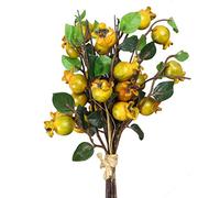 SUPVOX Artificial Rosehip Berries Artificial Pomegranate for Home Decoration (Yellow)