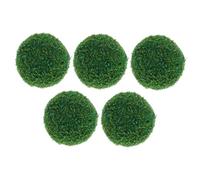SUPVOX Artificial Topiary Ball Faux Grass Spheres 5pcs Medium Green Decorative Garden Spheres for Home Wedding Patio Backyard Outdoor Faux Plant Grass Balls