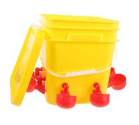 SUPVOX Automatic Chick Feeder Poultry Feeding Container with PE Water Bowls Bite-resistant and Easy-clean Poultry Accessory for Chickens Ducks Geese and Pigeons