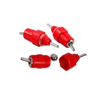 SUPVOX Automatic Chicken Water Feeder Easy to Install Red Plastic Poultry Drinker 50 Pcs with Screw Style Removable Nipples for Breeders and Geese