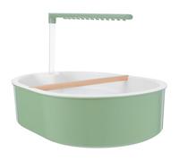 SUPVOX Automatic Pet Bathroom for Birds Parrot Bathtub Shower Green Bath Tub Includes Adjustable Pump and Perch for African Grey Cockatiel Budgie Lovebird