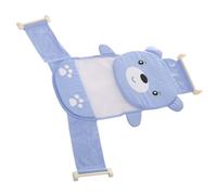 SUPVOX Baby Bathing Net with Strap Holding Bather for Secure and Comfortable Position, Soft Cotton Mesh Material in Blue, Cartoon Design Suitable for Baby Shower and Bath Time