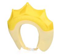 SUPVOX Baby Shower Cap Hair Washing Shield Bath Visor for Infants Toddler Bath Hat with Crown Design Yellow Pp Material Protective Shower Cap for Kids
