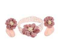 SUPVOX Baby Socks and Flower Headband Set for Babies, Breathable Cotton and Lace Material Good Elasticity, Nursery Essentials Gift for Newborns and Infant Dressing