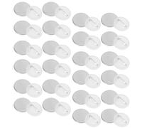 SUPVOX Badge Ornament Metal Shells and Plastic Base 100 Sets 50Mm DIY Badge Crafts for Button Making Machine Projects