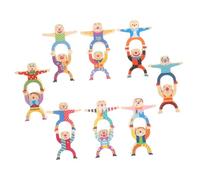 SUPVOX Balance Blocks Clown Shaped Stacking Colorful Early Learning Game for Develops Hand Eye Coordination and Creativity Safe Rounded Edges Educational Play