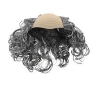 SUPVOX Balding Wig - Short Curly Old Man Realistic Bald Cap - Grey Scientist Synthetic Short Hair For Role Play Masquerade Party Christmas Holiday Outfit Decor