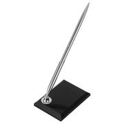 SUPVOX Ballpoint Signing Pen with Acrylic Rectangular Stand Silver Metal Desk Signing Pen for Wedding Guest Book Reception Counter High Traffic Areas Professional Appearance Luxury