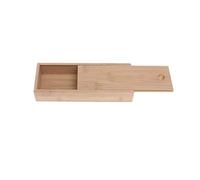 SUPVOX Wooden Pencil Box,Wood Brush Box with Sliding Lid for DIY Artist Tool and Brush Storage -7.4 x 2.8 x 1.2 inches, Rectangle