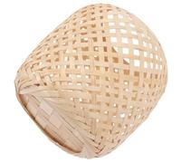 SUPVOX Bamboo Lamp Shade Hand Woven Lampshade Khaki Softens Bright Light Easy to Install Lightweight Eye Protection for Desk Lamp