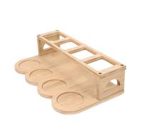 SUPVOX Bamboo Wood Oil Bottle Rack 8-hole Multi-use Kitchen Spice Organizer Stand 6cm Diameter Holder for Condiment Storage and Kitchen Essentials