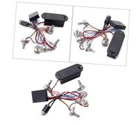 SUPVOX Band Equalizer Preamp Circuit for Bass Guitar with Volume Tone Pots Balance Control Active Pickup Wiring Harness Black for Piezo and Electric Instruments