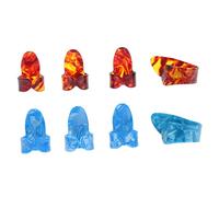 SUPVOX Banjo Finger Picks Set Plastic Guitar Thumb Picks for Right Hand Acoustic Guitar with Blue and Tortoise Finger Covers