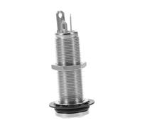 SUPVOX Bass Barrel Jack Electric Input Plug for Bass Guitar with Brass Tubestyle Construction and Silver Finish, Featuring Easy Installation and Stable Signal Transmission, for Live